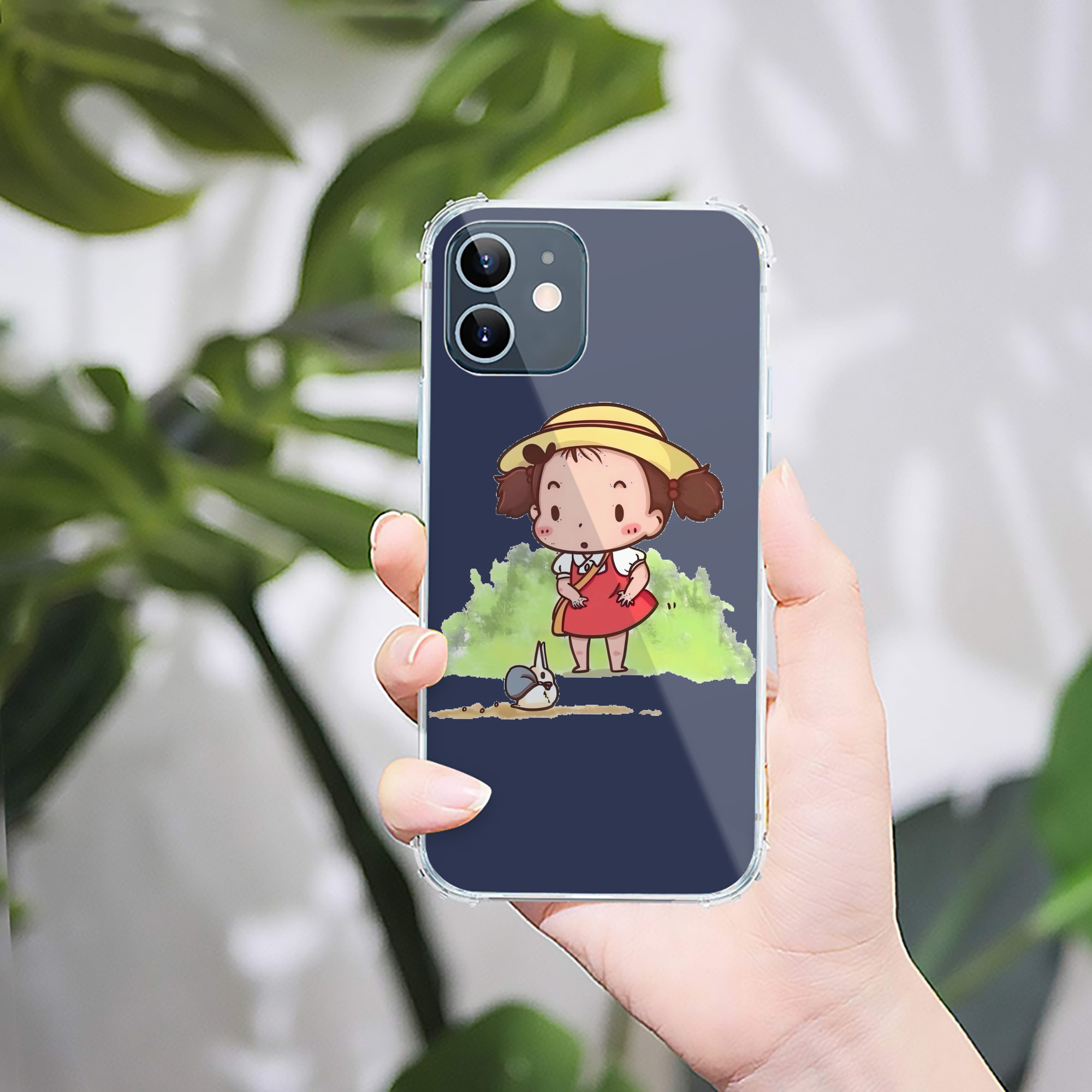 （画像用） となりのトトロ 草壁メイ 草壁サツキ My Neighbor Totoro Satsuki Kusakabe Mei Kusakabe 【iPhone 12シリーズ対応】透明スマホケース（クリアソフトケース）